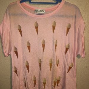 Wildfox Pink Ice Cream Tee